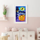 5D Full Round Drill Diamond Painting Kit Pumpkin Ghost Art Decor for Adults