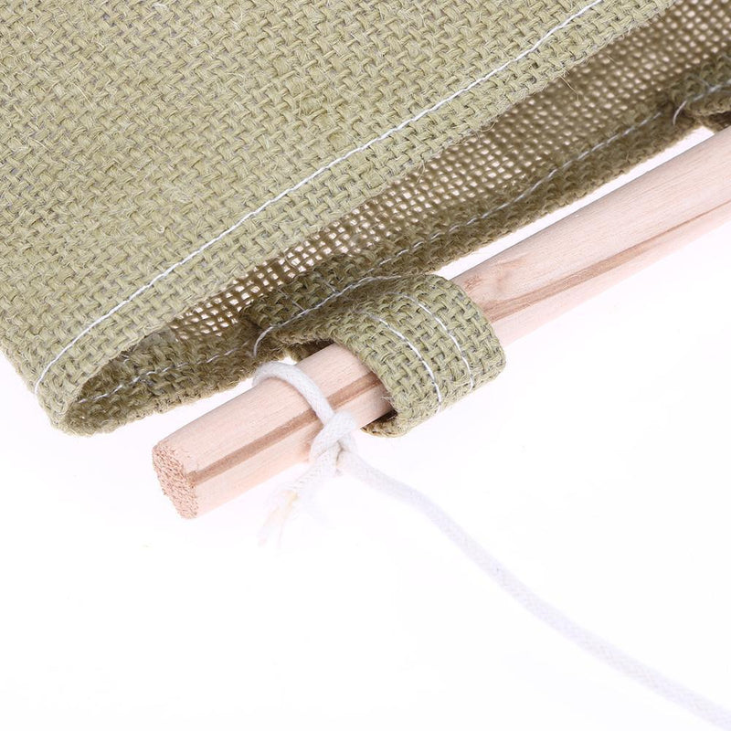 One Layer Pocket Canvas Storage Bag Back Door Wall Hanging Bag(Green)