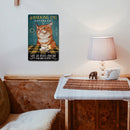 Coffee Cat Retro Metal Plate Tin Sign Poster Plate Wall Home Decor Iron Paint