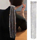 Shine Full Rhinestone Hairpins Tassel Crystal Wedding Banquet Bling Hair Clips
