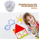 Split Color Mixing Cups Paints Art Tool 3 Channels Pouring Cup White (2) Newly