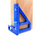 Woodworking Square Protractor Miter Triangle Ruler Layout Tools (Blue) Newly