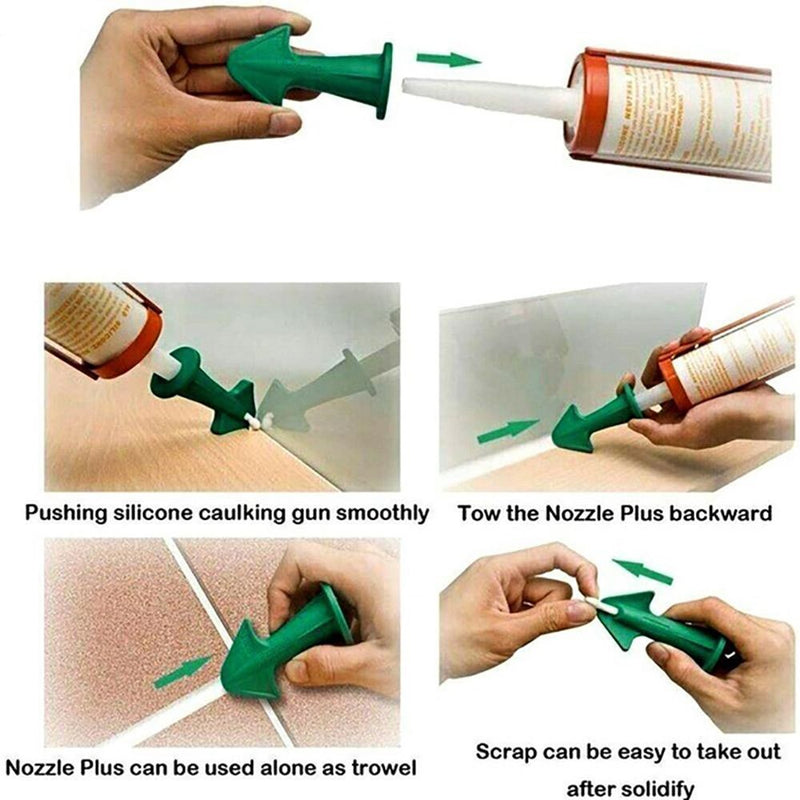 Silicone Squeegee Grout Scraper Caulking Finisher Sealant Nozzle Glue Remover