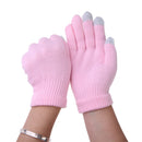 Women Men Touch Screen Soft Cotton Winter Gloves Warmer Smartphone Pink