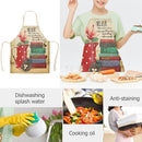 Kitchen Linen Apron Books Print Home Restaurant Cooking Baking Cleaning Bib