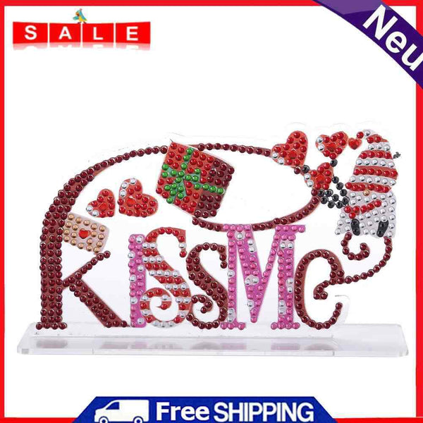 Valentines Day Desk Table Ornaments Crystal DIY Diamond Painting Kit Home Decor