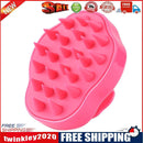 Silicone Scalp Massage Shampoo Brush Body Brush Hair Comb (Rose Red)