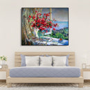 Painting By Numbers Kit DIY Flower Scenery Canvas Oil Wall Art Picture Orname
