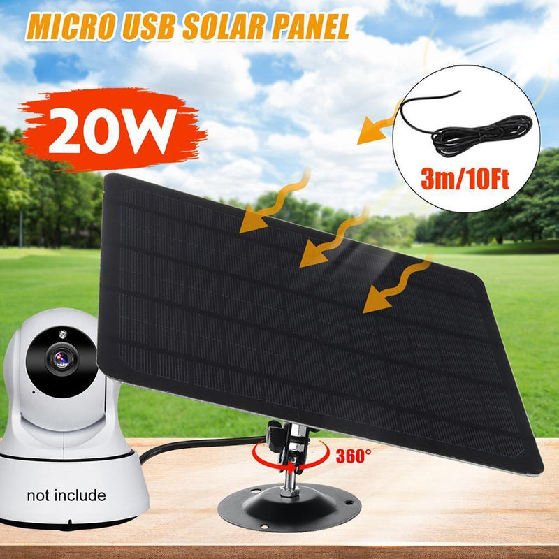 5V 20W Charger Waterproof IP CCTV Surveillance Camera Monitor Solar Panels