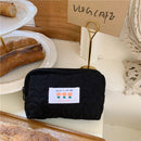 Cosmetic Bag Flower Heart Print Organizer Bag Pouches Zipper Small Beauty Cas