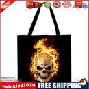 Halloween Skeleton Printed Shoulder Shopping Bag Casual Large Tote Handbag