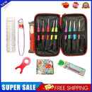 1 Set TPR Crochet Hook Yarn Knitting Case Needle Sewing Gauge Scissors Tool