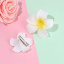 Simulation Women Girl Beach Seaside White Plumeria Hairpin Hair Clip Flower