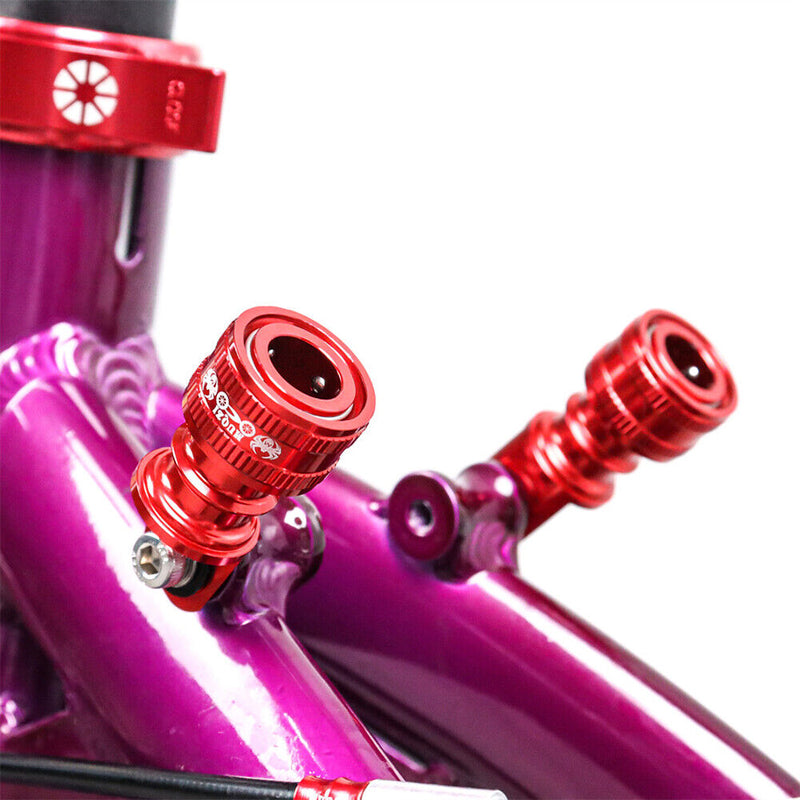 MUQZI 2pcs Bike Pedal Quick Release Buckle Pedal Frame Fixing Base (Red) Newly