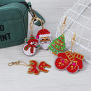 5pcs DIY Full Drill Special-shaped Diamond Painting Christmas Keychain Bag Decor