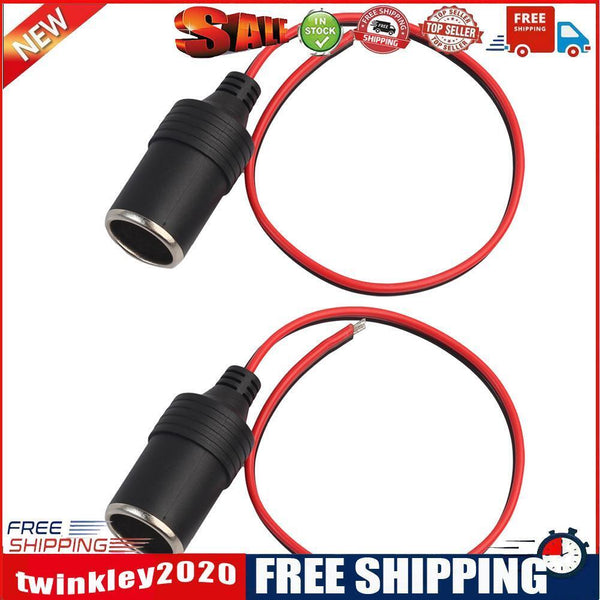 2PCS 12V 10A Max120W Car Cigarette Lighter Charger Cable Female Socket Plug