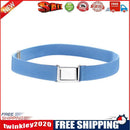 Fashion Kids Boys Girls Polyester Belt Magnet Buckle Belts (Light Blue)