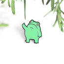 Funny Brooch Cartoon Cute Badge Lapel Pins Frog Enamel Pin Novelty Animal
