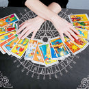 Square Tarot Card Cloth Pentacle Tarot Crystal Grid Divination Deck Cloth Newly