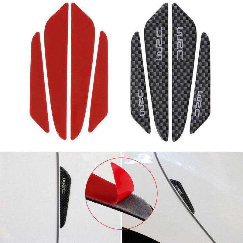 4pcs Carbon Fiber Car Side Door Edge Anti-Scratch Strips Protector Guard