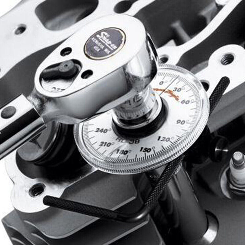 Adjustable 1/2 Inch Drive Torque Angle Gauge Car Garage Repair Hand Tool Set