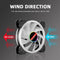 COOLMOON 12cm RGB Small 6 Pin PC Case Cooling Fan with Controller (4 Fan) Newly