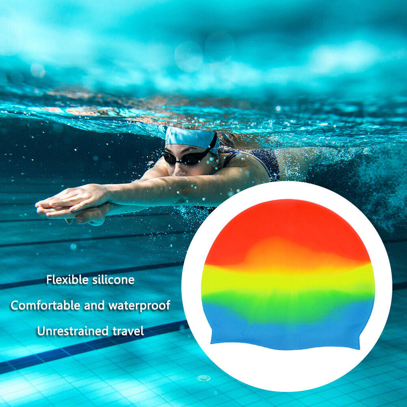 Silicone SPA Swimming Caps Women Men Soft Sports Summer Pool Bathing Diving Hat