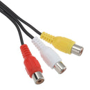 Speaker Male to Female Audio Cable Adapter Wire 3.5mm Jack to 3 RCA AV Cord