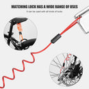 1.2m Bicycle Motorcycle Disc Lock Reminder Cable with Dual Loop Bike Access
