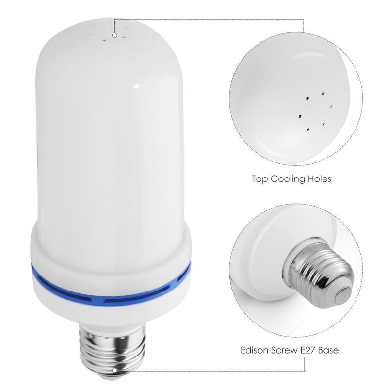 E27 99LED Flame Effect Light Bulb Flickering Fire Decorative Lamp (Yellow)