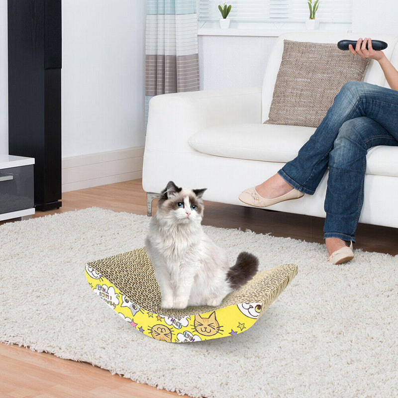 Corrugated Paper Cat Scratcher Grinding Nails Kitten Scratching Bed Pad Workout