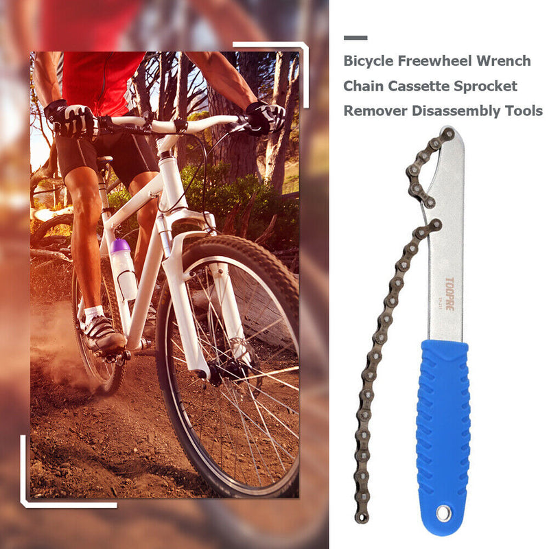 TOOPRE Bike Freewheel Wrench with Chain Whip Cassette Sprocket Spanner Newly