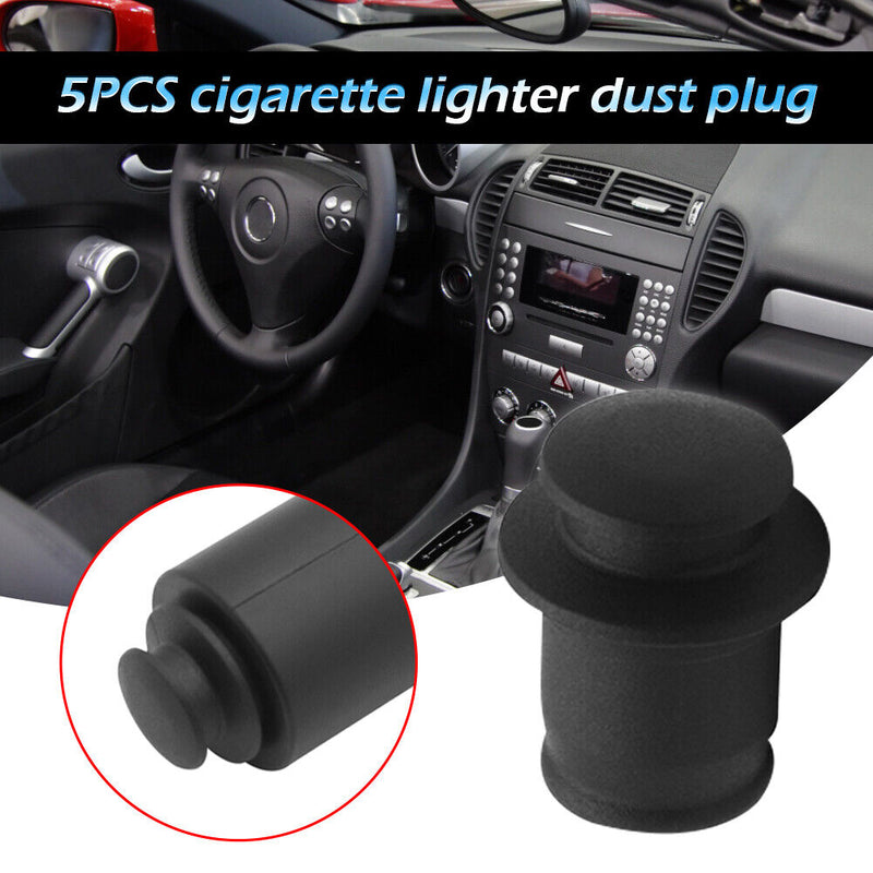 5pcs Universal Cigarette Lighter Socket Plug Cover Dust Cap Auto Car Accessory