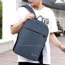 USB Charging Laptop Backpacks Women Men Business School Bags (Dark Blue)