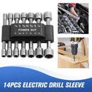 14Pcs Power Nuts Driver Drill Bit Set Hex Shank Socket Wrench~