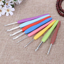 8pcs/set Soft TPR Handle Crochet Hooks Knitting Needles DIY Weaving Tools Newly