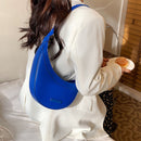 Women Classic PU Leather Pure Color Handbag Lady Casual Small Tote Shoulder Bag
