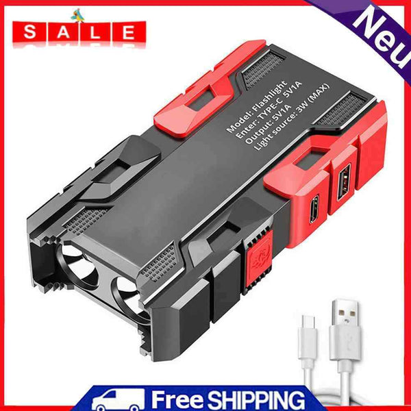 Powerful Flashlight Type-C Charging Powerful LED Flashlight Outdoor Camp