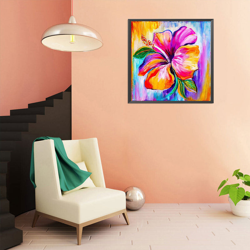 Blooming Flower Oil Paint By Numbers DIY Handpainted Home Decoration Unfram