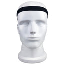 Elastic Absorbent Sweat Bands Silicone Anti-slip Sweatband HairBand (Black)
