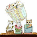 30Pcs/lot Cute Funny Cat Bookmark Paper Cartoon Animals K7H0 Bookmar X6F8