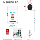 PVC Retractable Badge Holders Reel Clip Credit Card Case ID Card Holder