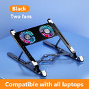 Silent Fan Laptop Cooler Pad Height Adjustable Notebook Stand for 11-17.3 inch
