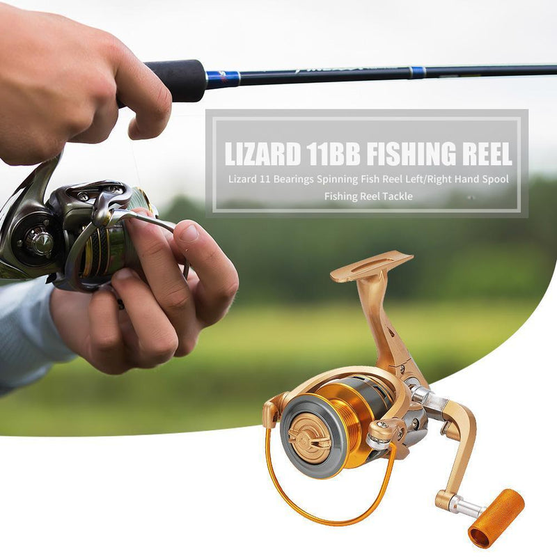 Lizard 11 Bearings Spinning Fish Reel Left/Right Hand Spool Fishing Reel Tackle