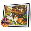 5D DIY Full Drill Round Shape Animal Rhinestone Diamond Drawing Home Decorati