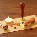 Wood Handle Metal Sealing Wax Stamp Sundries Pattern Wax Seal Stamp (W28) Newly