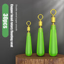 30pcs Copper Head Drift Fish Floats Rotation Buoy Seat Fishing Bobber (L)