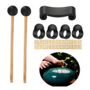 9pcs/Set Solid Wood Tongue Drum Drumstick Sound Stickers Instrument Accessories