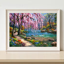 DIY Diamond Painting Embroidery 5D River Tree Cross Stitch Mosaic Needlewor