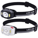 USB Rechargeable Headlamp Gesture Sensor Headlight Head Flashlight (Black)
